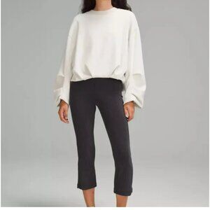 Lululemon Ribbed Softstreme Zip-Leg High-Rise Cropped Pant 25" Black Sz 2 NWT